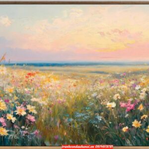 Tranh phong cảnh cánh đồng hoa SN72