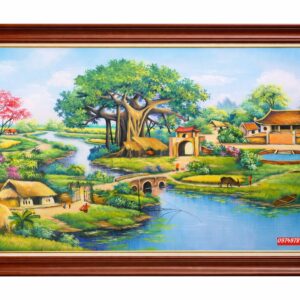 Tranh Đồng Quê sơn dầu đẹp SN66