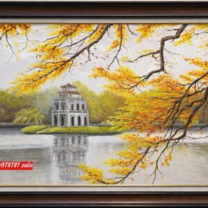 Tranh hồ gươm sơn dầu Đẹp P68