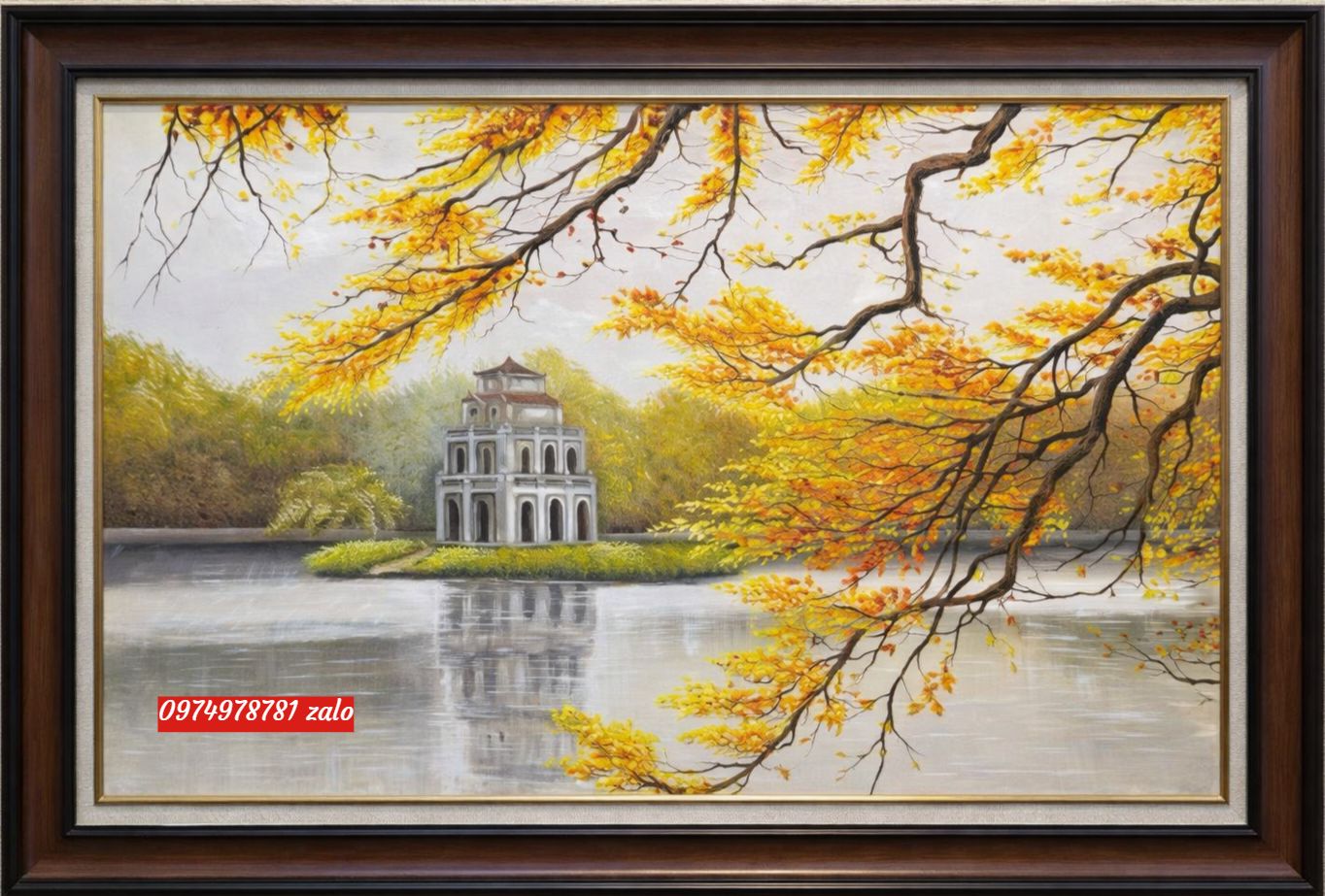 Tranh hồ gươm sơn dầu Đẹp P68