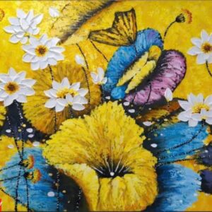 Tranh hoa sen vàng, tranh hoa sen nổi SN3