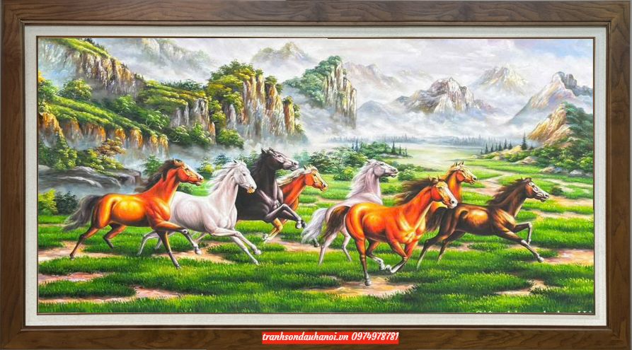 Tranh mã đáo thành công đẹp sang trọng ý nghĩa SN67