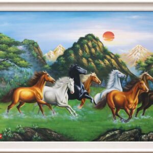 Tranh mã đáo thành công, treo phòng khách đẹp HS24