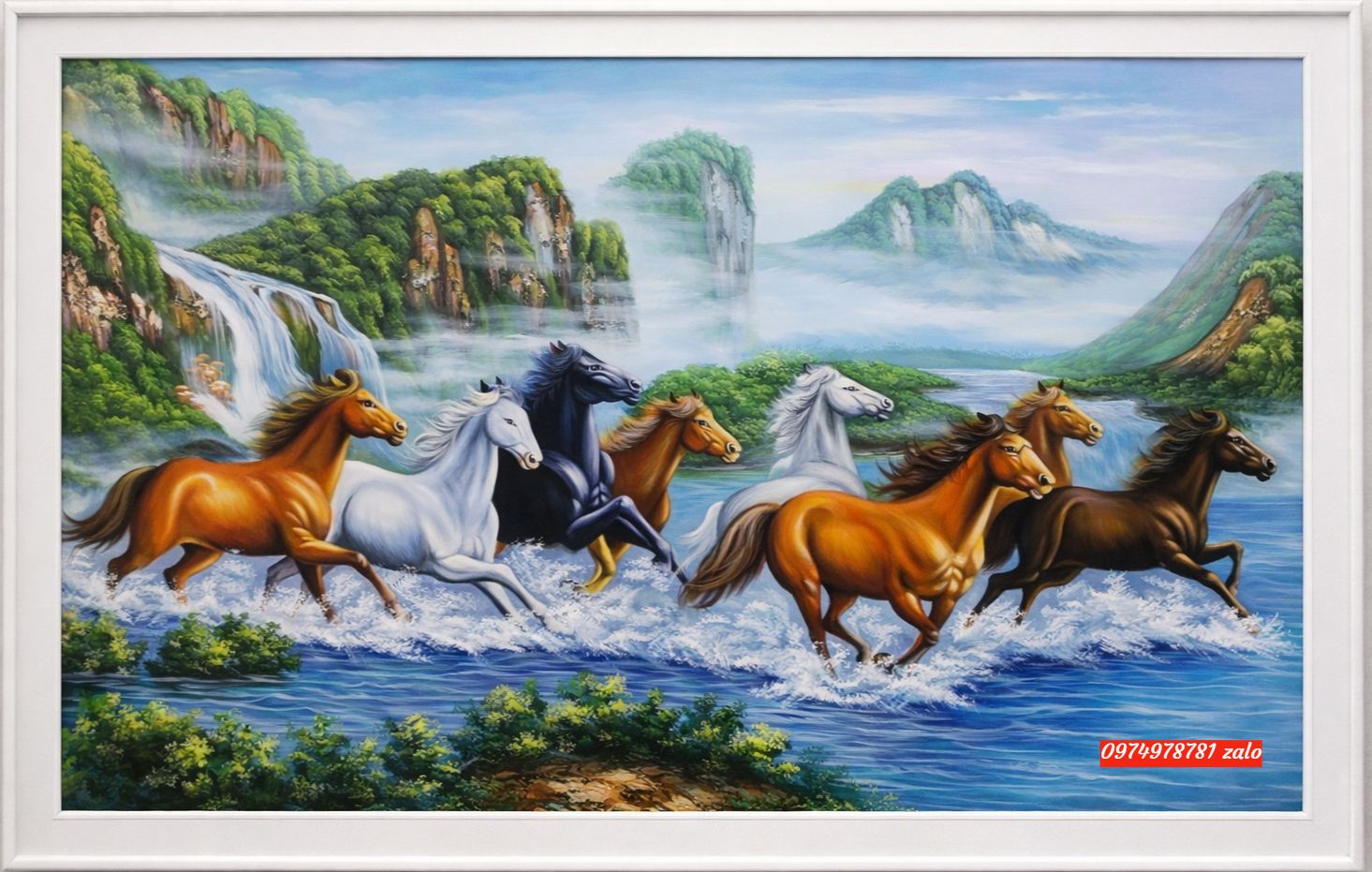 Tranh mã đáo thành công ý nghĩa phòng làm việc