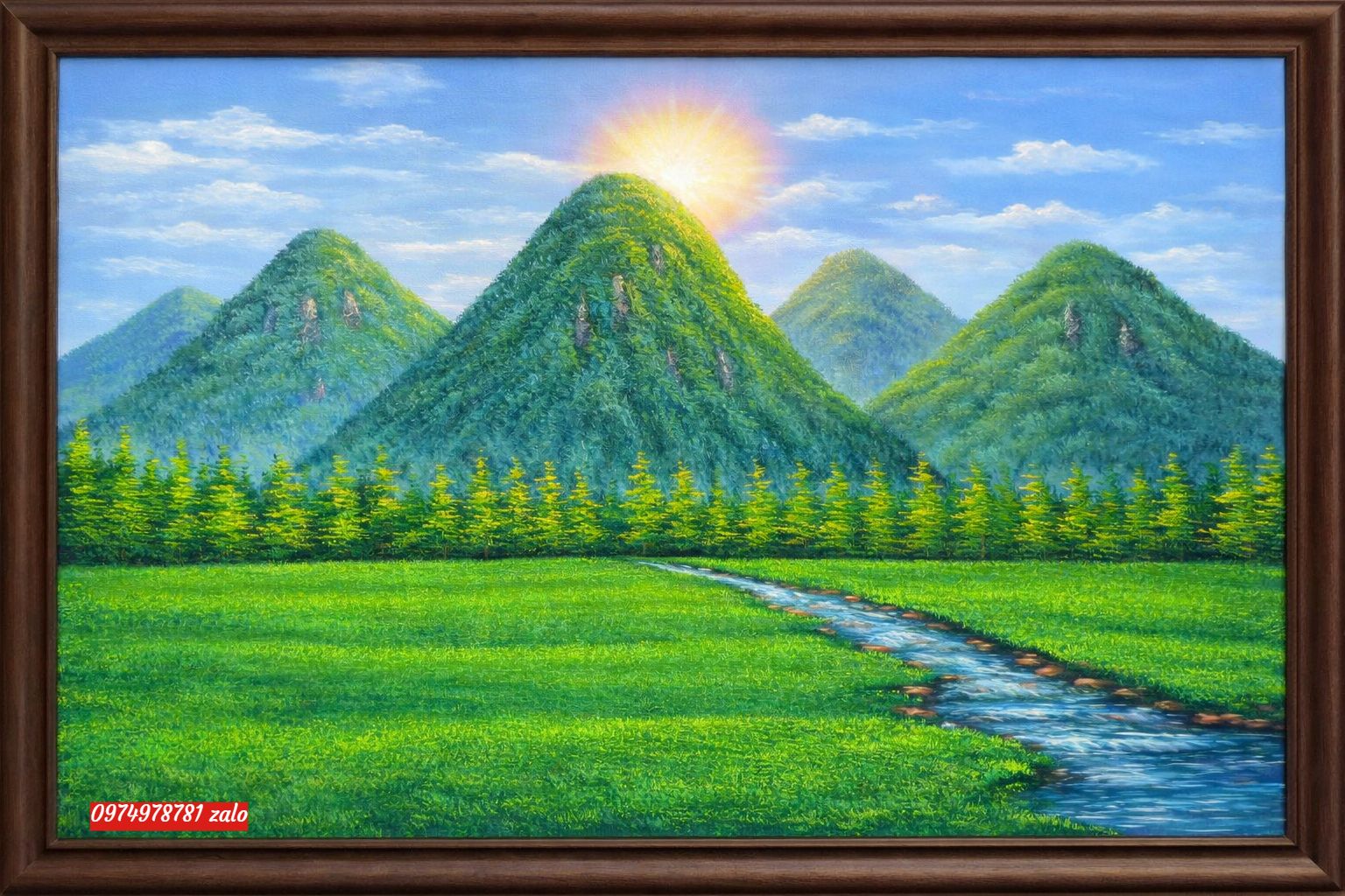 Tranh núi ngũ hành sơn, tranh núi phong thuỷ