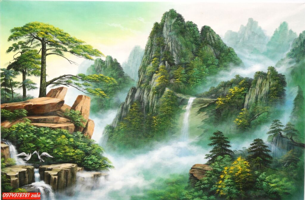 Tranh núi non hùng vĩ