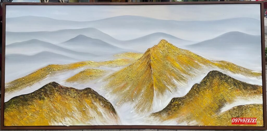 Tranh núi dát vàng