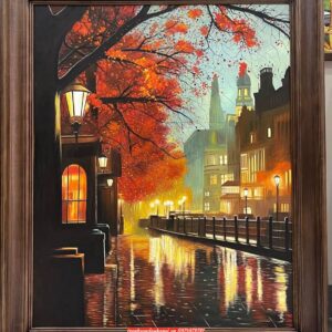 Tranh phố châu âu sơn dầu SN109