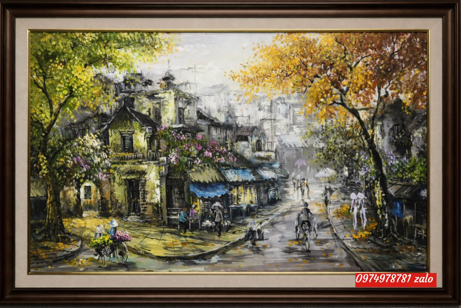 Tranh phố, tranh sơn dầu phố cổ hà nội P91