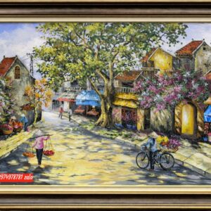 Tranh phố cổ hà nội bưc tranh phố cổ ấn tượng