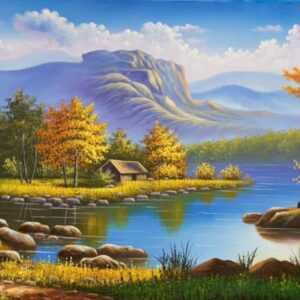 Tranh phong cảnh châu âu, tranh vẽ sơn dầu SN21