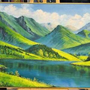 Tranh phong cảnh thiên nhiên núi non sông nước đẹp