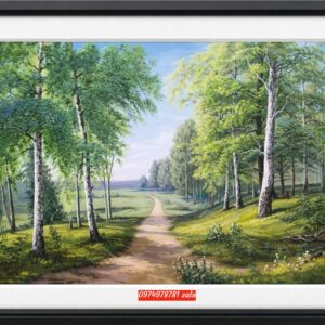 Tranh phong cảnh sơn dầu đẹp phong cảnh hàng cây