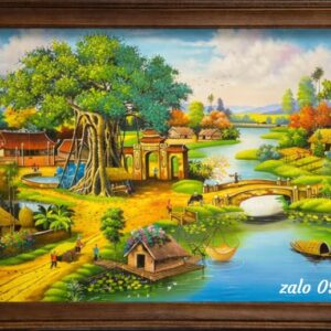 Tranh phong cảnh đồng quê tranh quê hương SN118