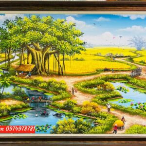 Tranh phong cảnh đồng quê đẹp SN37