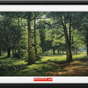 Tranh rừng cây phong cảnh rừng cây bạch dương