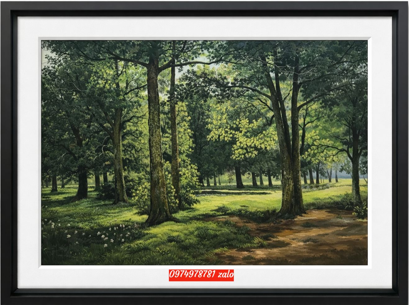 Tranh rừng cây phong cảnh rừng cây bạch dương