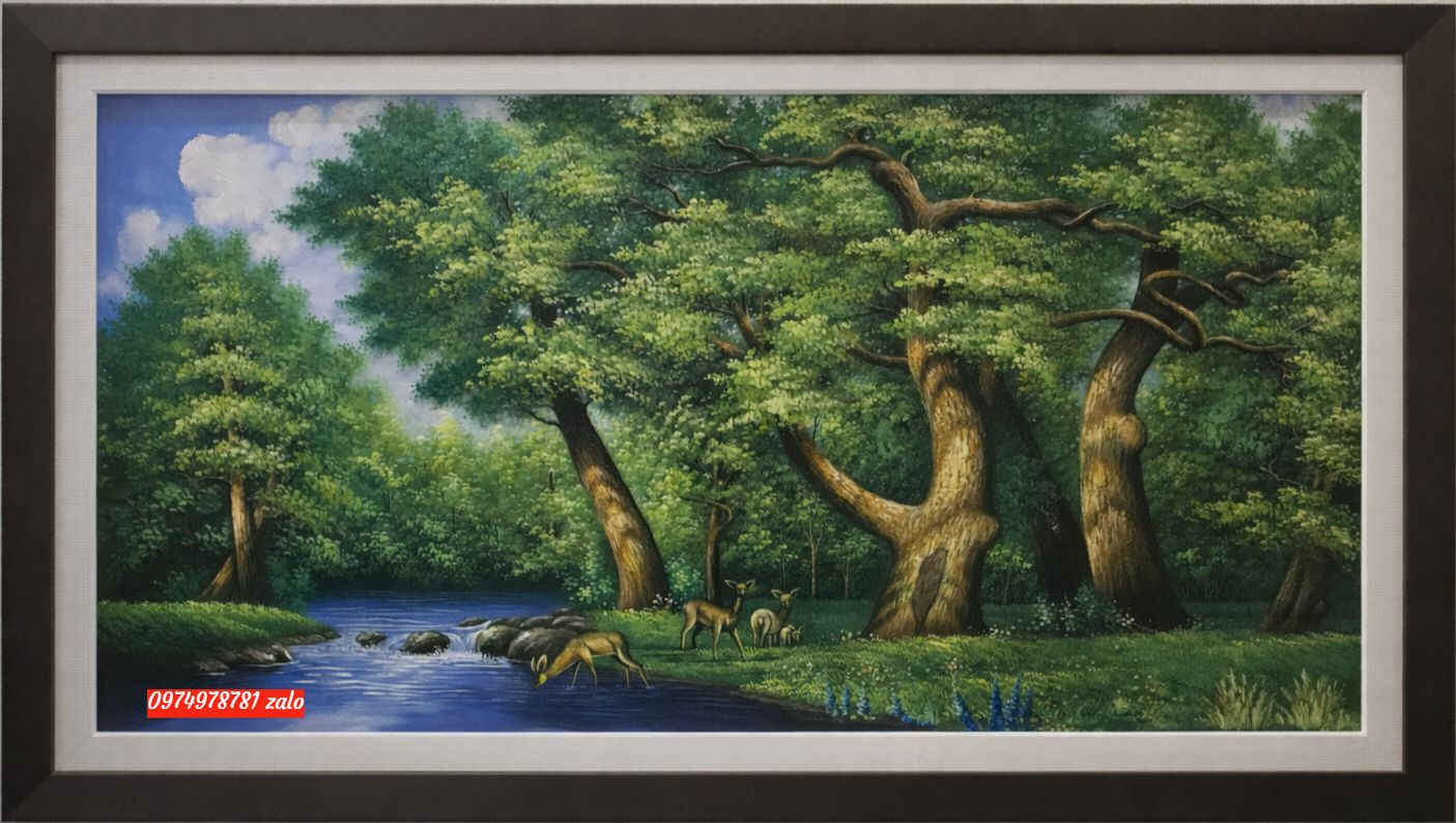 Tranh sơn dầu rừng cây, tranh rừng cây bạch dương