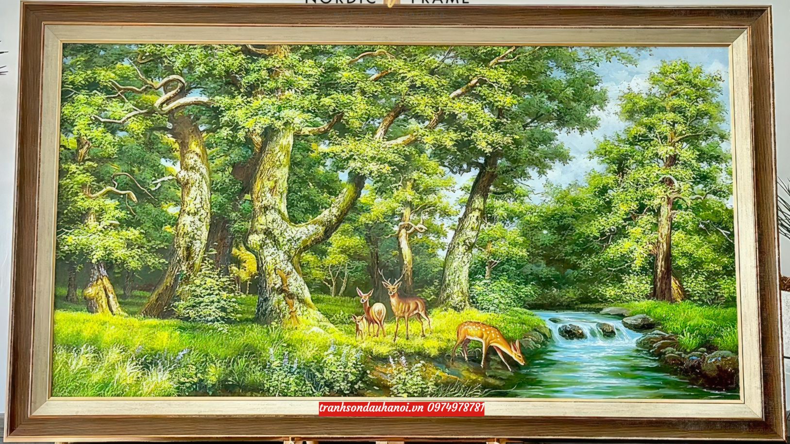 Tranh rừng cây rừng sồi nga tranh phong cảnh châu âu SN71