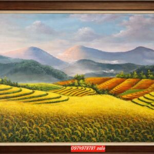 Tranh ruộng bậc thang, Tranh phong cảnh ruộng bậc thang núi rừng tây bắc