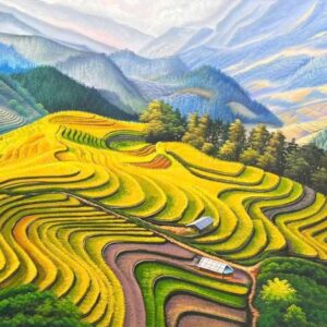 Tranh Ruộng Bậc Thang Đẹp – Tranh Ruộng Bậc Thang Ý Nghĩa SN64
