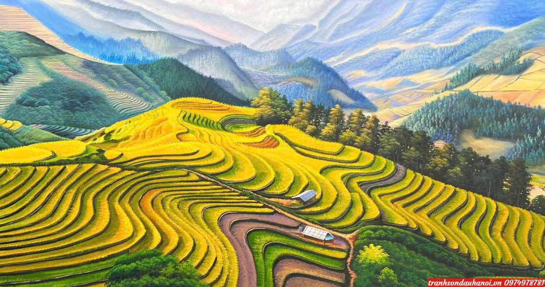 Tranh Ruộng Bậc Thang Đẹp – Tranh Ruộng Bậc Thang Ý Nghĩa SN64