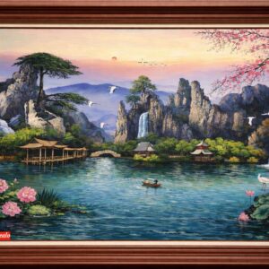 Tranh sơn thuỷ treo phòng khách đẹp