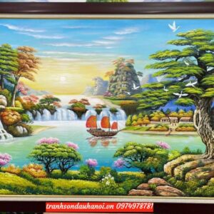 Tranh sơn thuỷ hữu tình non nước SN86