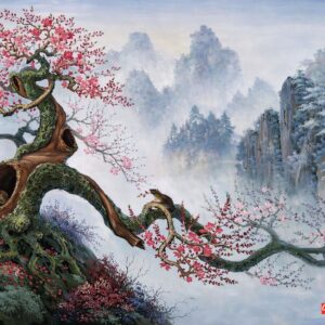 Tranh phong cảnh núi non, tranh non hùng vĩ đẹp