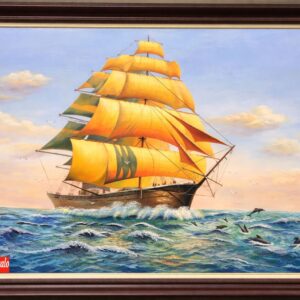 Tranh thuận buồm xuôi gió, tranh sơn dầu phòng khách D2