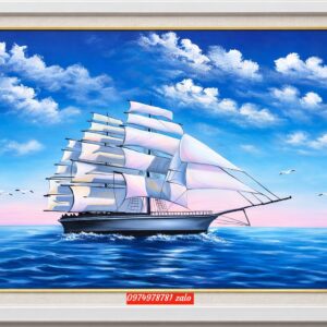 Tranh thuận buồm xuôi gió ,tranh thuận buồm xuôi gió đẹp S6