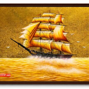 Tranh thuận buồm xuôi gió đẹp dát vàng