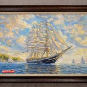 Tranh thuận buồm xuôi gió ra khơi phong thuỷ