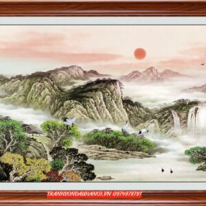 Tranh thuỷ Mặc, tranh thuỷ mặc đẹp sơn thuỷ SN85