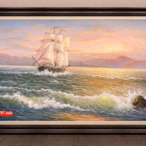 Tranh thuận buồm xuôi gió nhẹ nhàng sang trọng