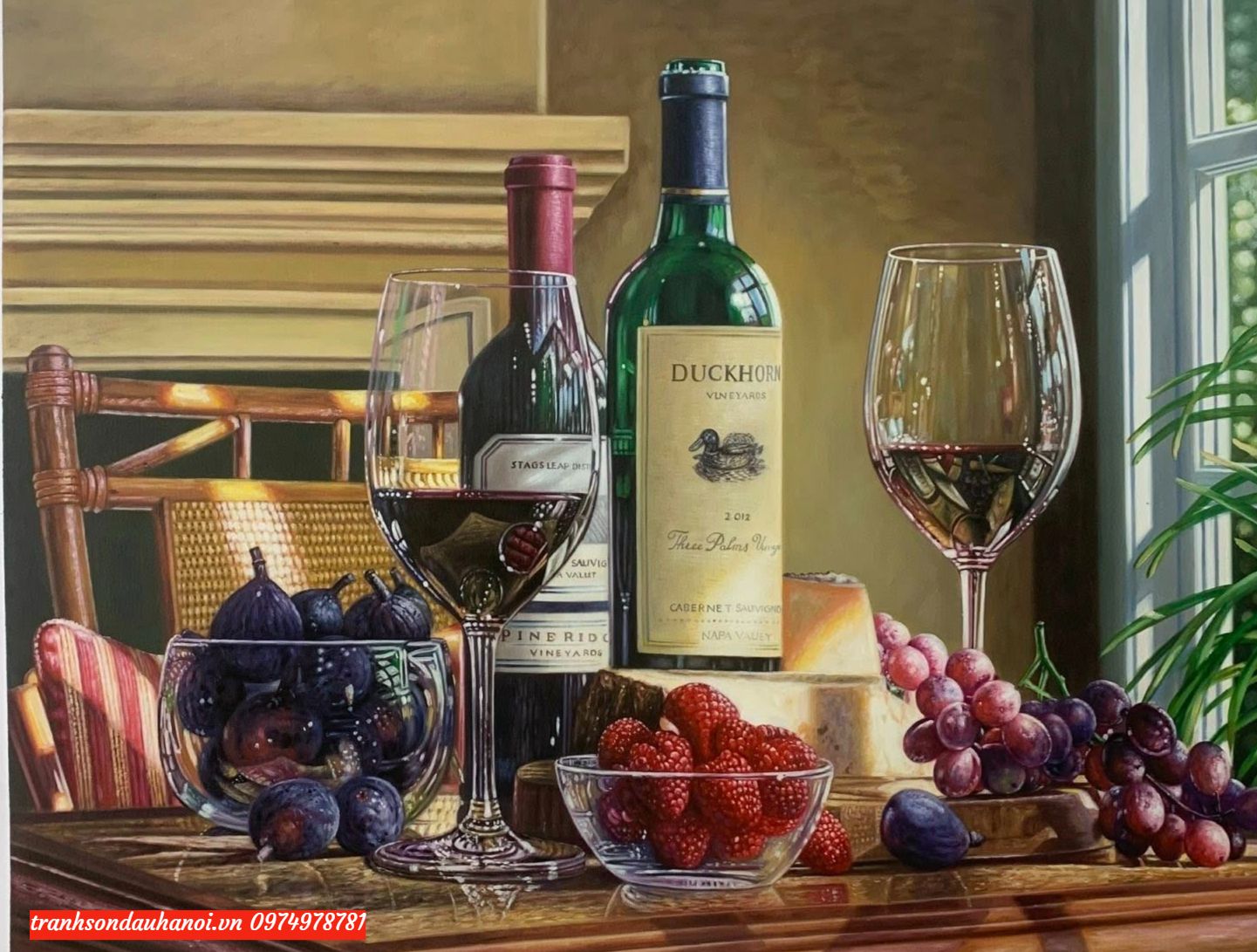 Tranh tĩnh vật, tranh tĩnh vật hoa quả SN101