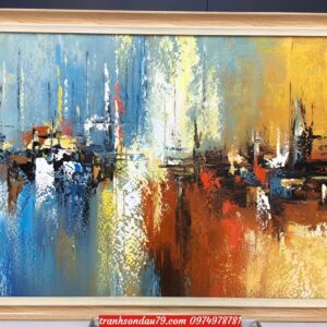Tranh sơn dầu trừu tương, tranh trừu tượng HS76
