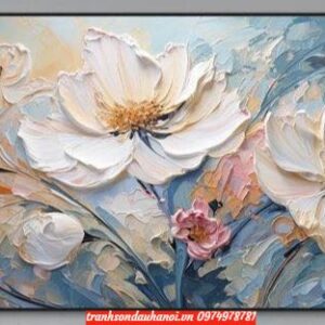Tranh hoa trừu tượng đẹp hiện đại SN73