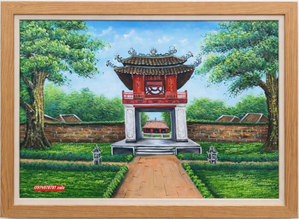 Tranh Văn Miếu Quốc Tử Giám