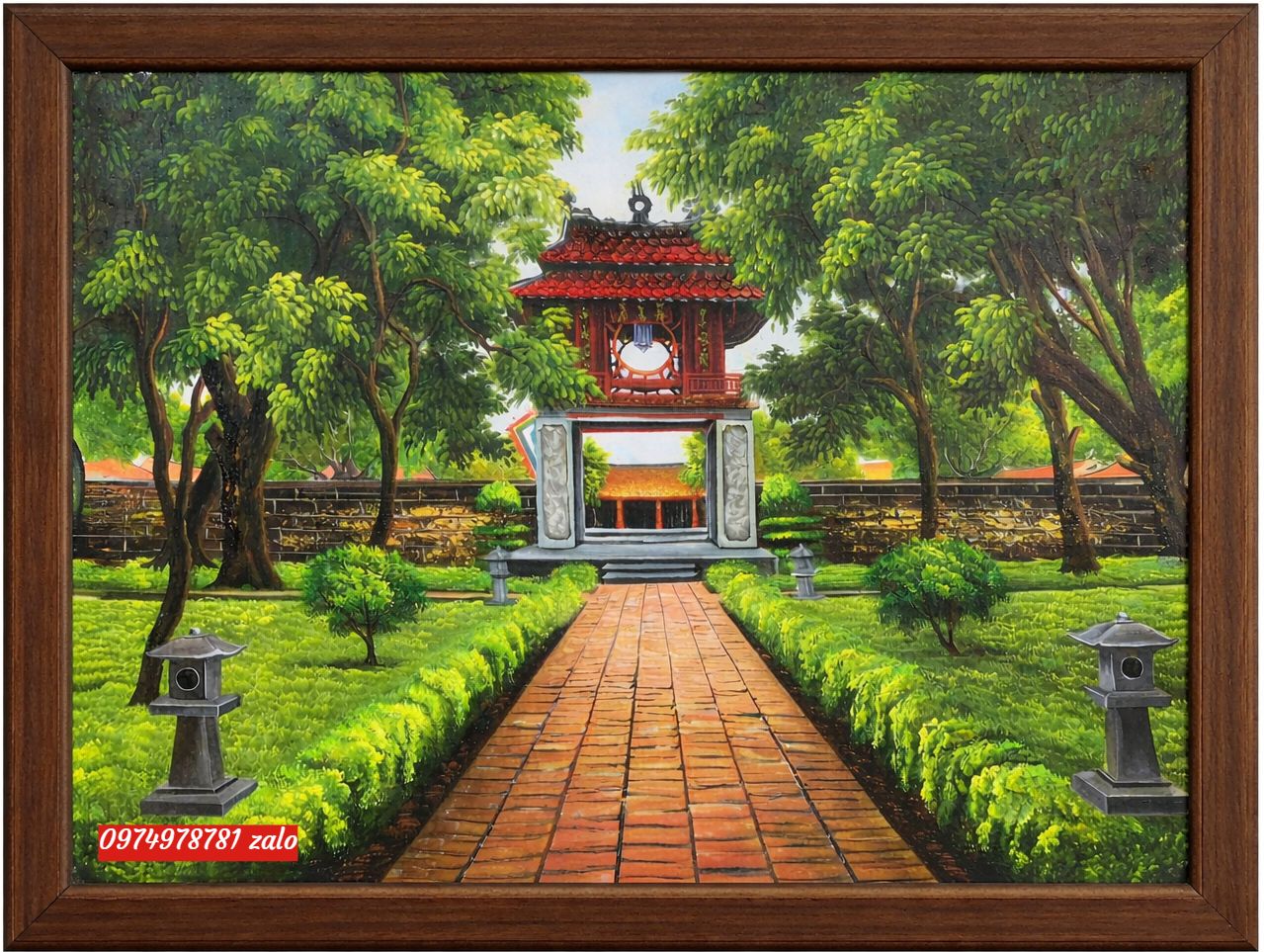 Tranh văn miếu, Tranh sơn dầu văn miếu quốc tử giám